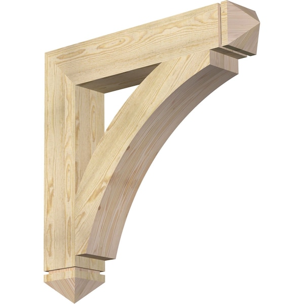 Ekena Millwork Thorton Arts & Crafts Rough Sawn Bracket, Douglas Fir, 6"W x 36"D x 36"H BKT06X36X36THR03RDF - main